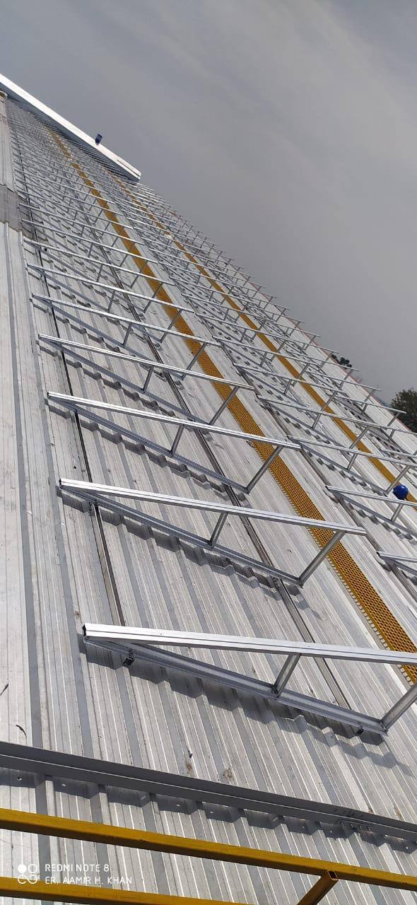Row install, close-up