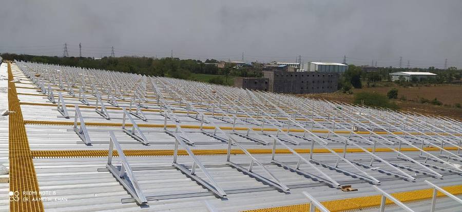 Walkway-separated array