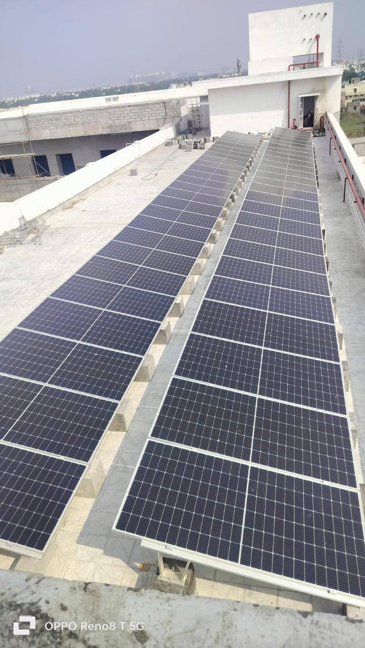 Flat Fix ballasted array on terrace